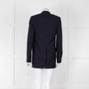 Dries Van Noten Navy Blue Fine Wool Blazer Jacket