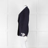 Dries Van Noten Navy Blue Fine Wool Blazer Jacket