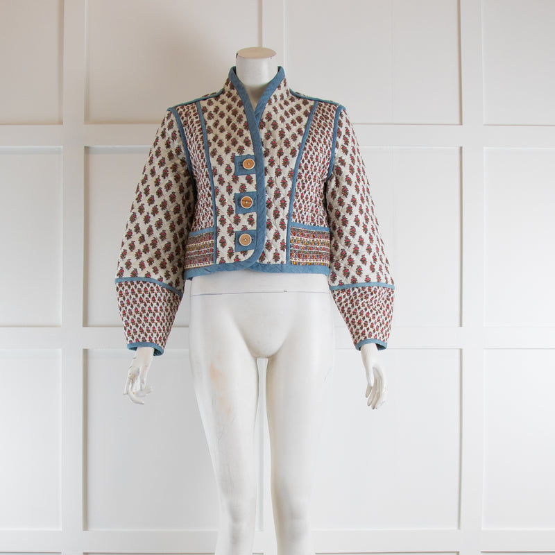 No Brand Floral Cotton Padded Jacket Reversible