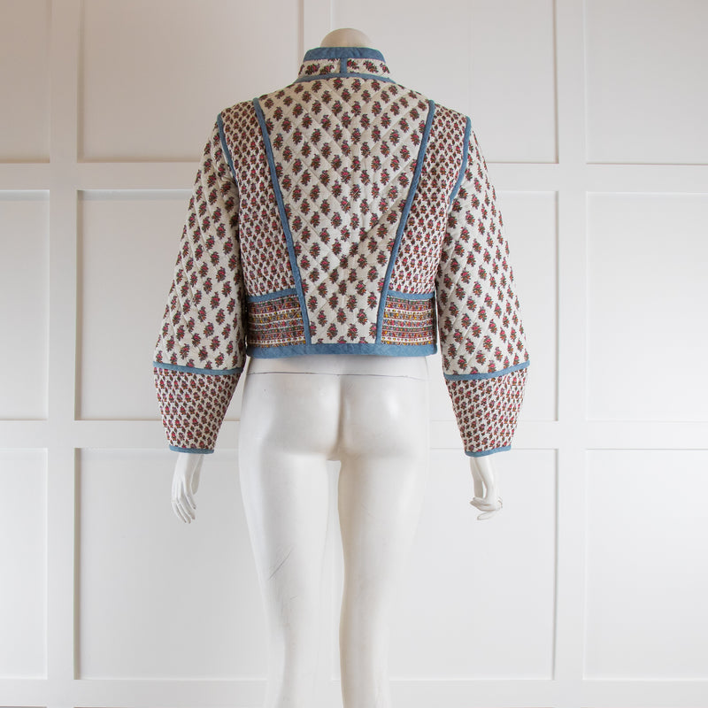 No Brand Floral Cotton Padded Jacket Reversible