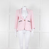 Smythe Pink Black Pocket Cotton Blend Blazer