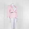 Smythe Pink Black Pocket Cotton Blend Blazer