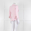 Smythe Pink Black Pocket Cotton Blend Blazer