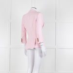 Smythe Pink Black Pocket Cotton Blend Blazer