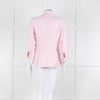 Smythe Pink Black Pocket Cotton Blend Blazer