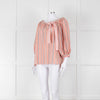 See By Chloe White Orange Blue Cotton Striped Top
