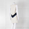 Emilio Pucci Cream Shift Dress with Black and Navy Colour Block Chest