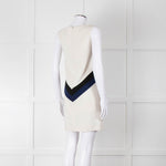 Emilio Pucci Cream Shift Dress with Black and Navy Colour Block Chest