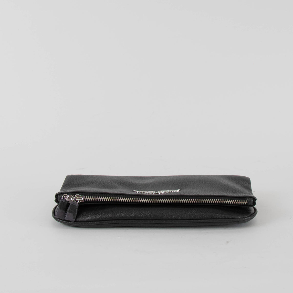 Zadig & Voltaire Preloved  Black Rock Clutch with Chain Strap
