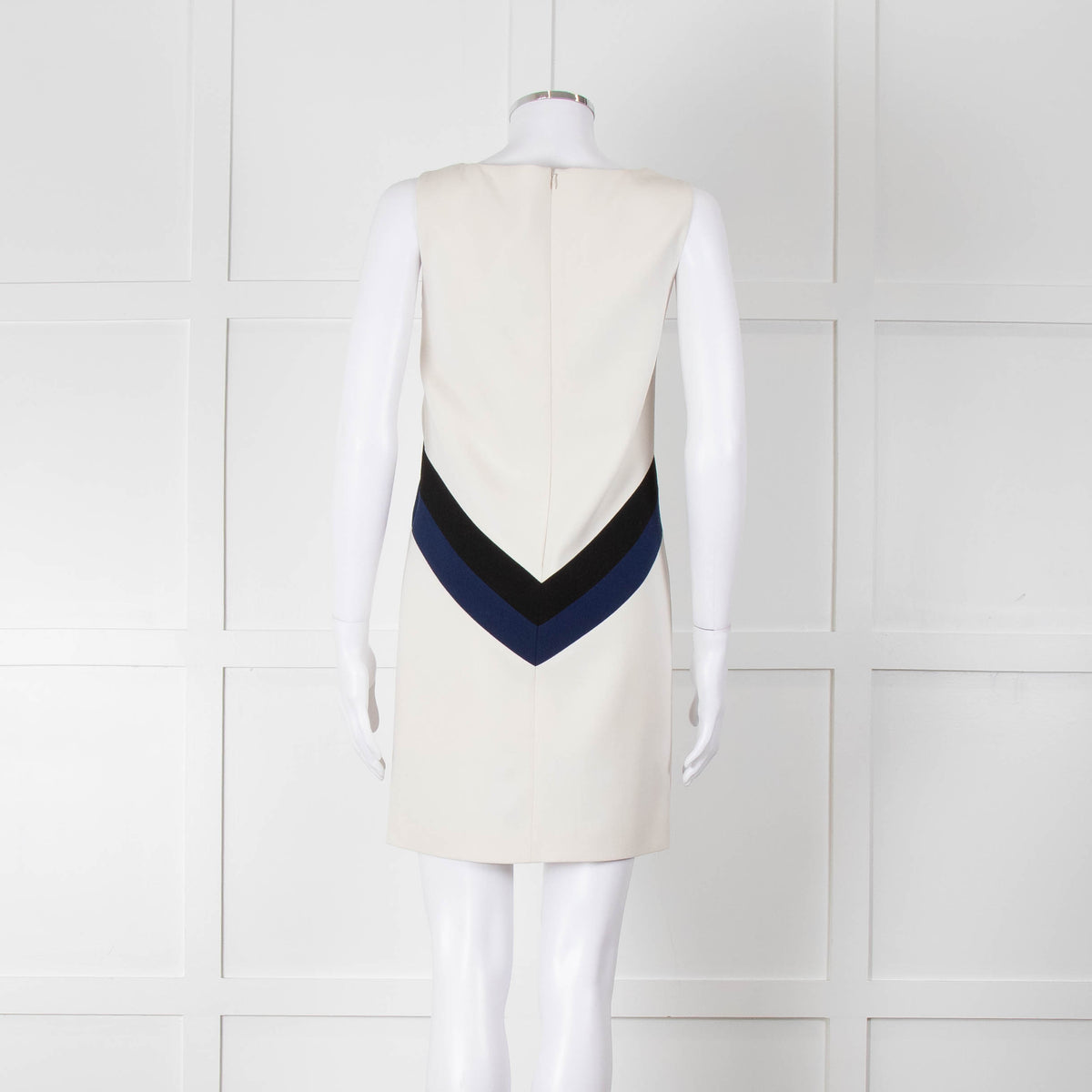 Emilio Pucci Cream Shift Dress with Black and Navy Colour Block Chest