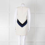 Emilio Pucci Cream Shift Dress with Black and Navy Colour Block Chest