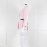 Smythe Pink Black Pocket Cotton Blend Blazer