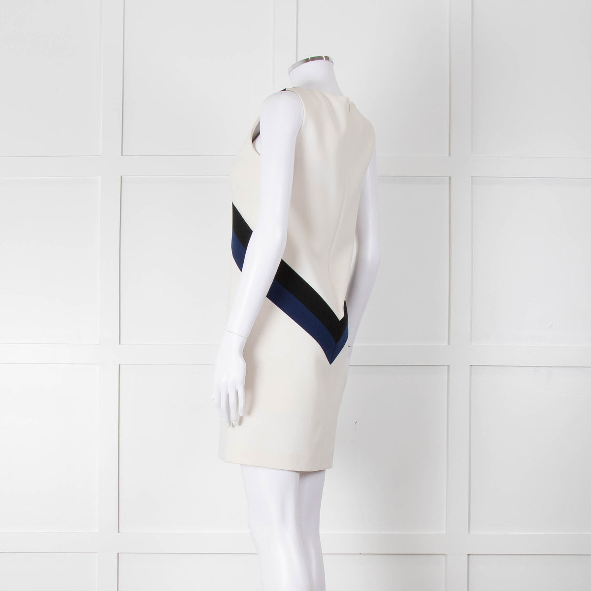Emilio Pucci Cream Shift Dress with Black and Navy Colour Block Chest