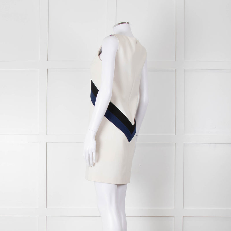 Emilio Pucci Cream Shift Dress with Black and Navy Colour Block Chest