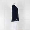 Pinko Navy Gold Button knitted Sleeves Blazer