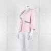 Smythe Pink Black Pocket Cotton Blend Blazer