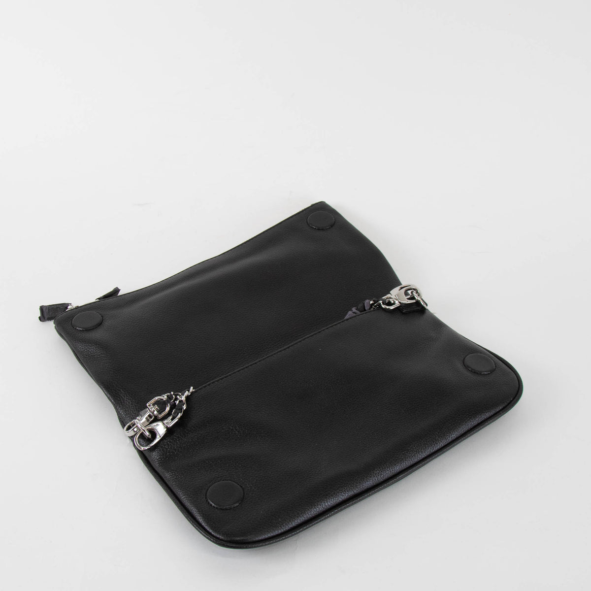 Zadig & Voltaire Preloved  Black Rock Clutch with Chain Strap