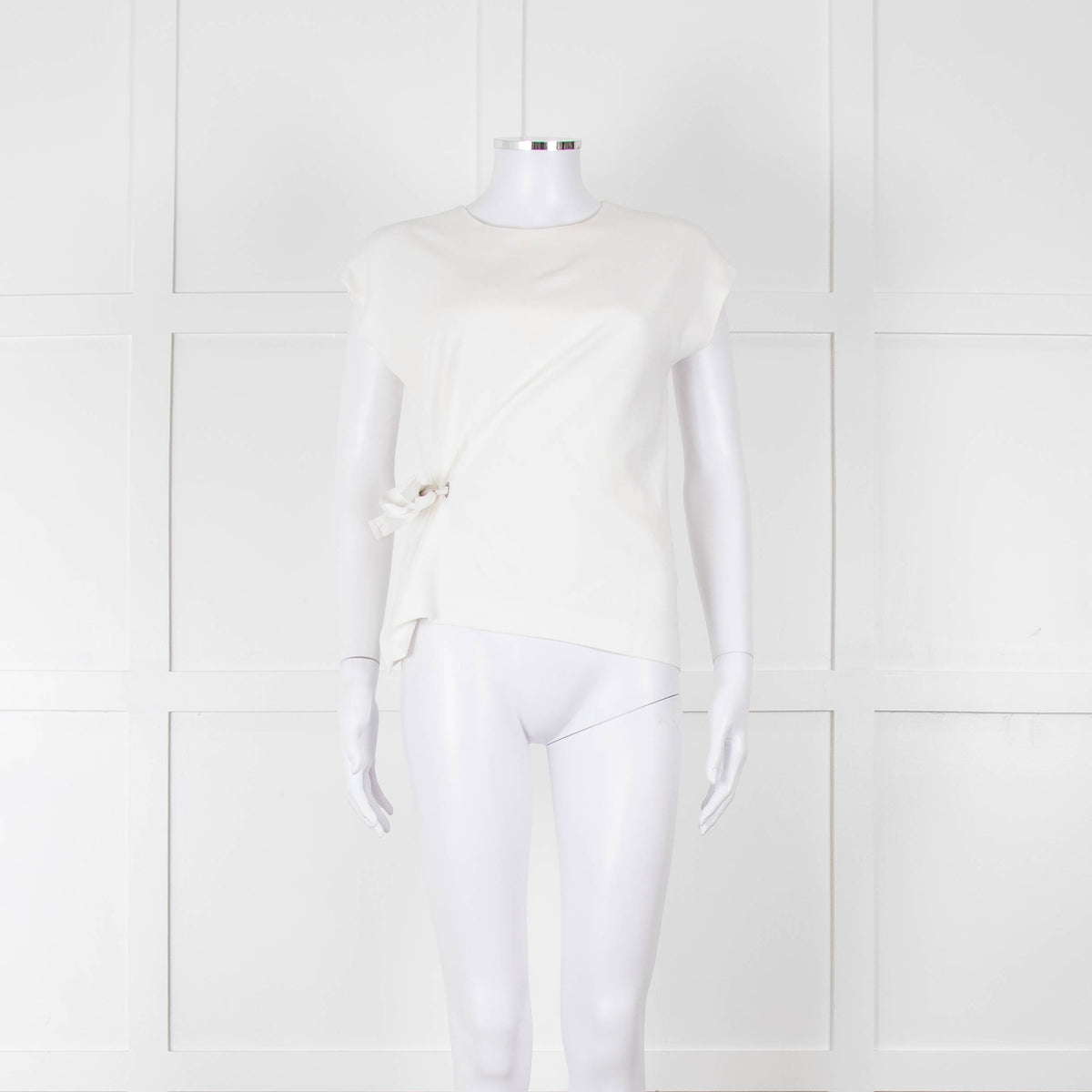 Rag & Bone Cream Sleeveless Belted Top
