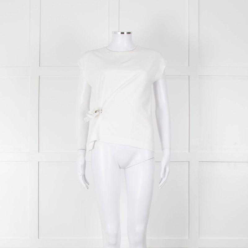 Rag & Bone Cream Sleeveless Belted Top