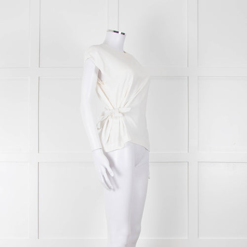 Rag & Bone Cream Sleeveless Belted Top