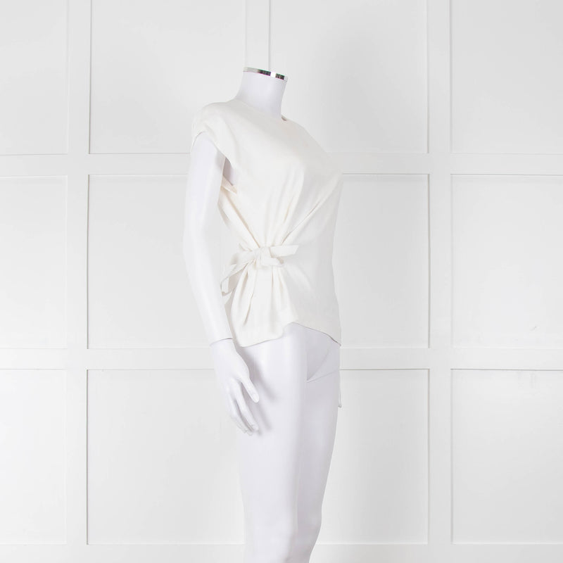 Rag & Bone Cream Sleeveless Belted Top
