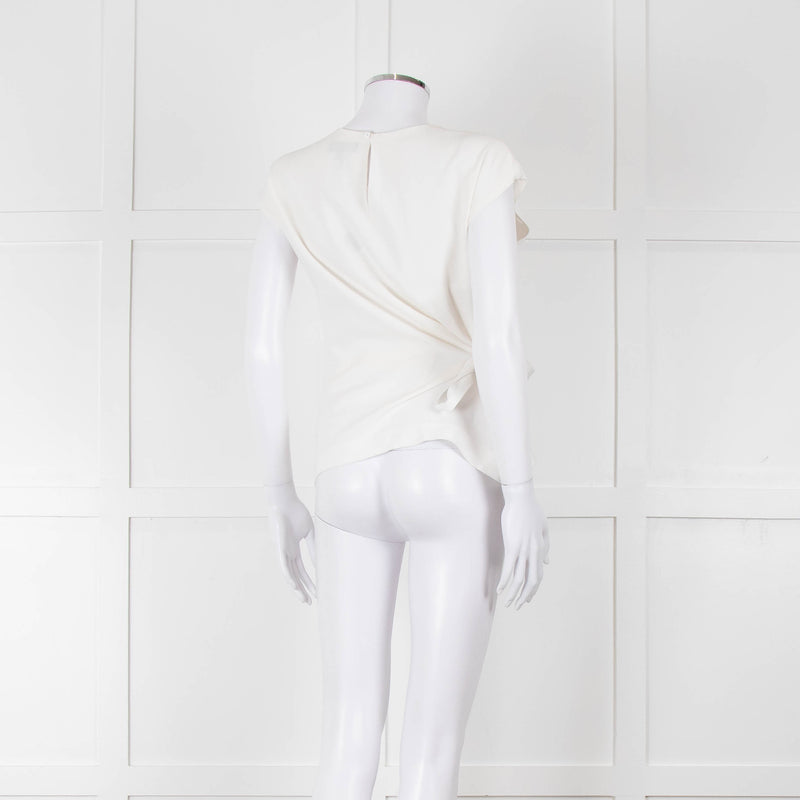 Rag & Bone Cream Sleeveless Belted Top