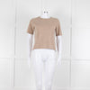 Club Monaco Beige Cashmere Short Sleeve Sweater
