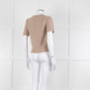 Club Monaco Beige Cashmere Short Sleeve Sweater