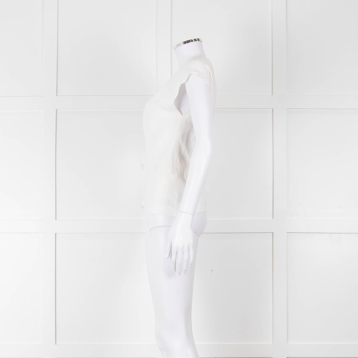 Rag & Bone Cream Sleeveless Belted Top