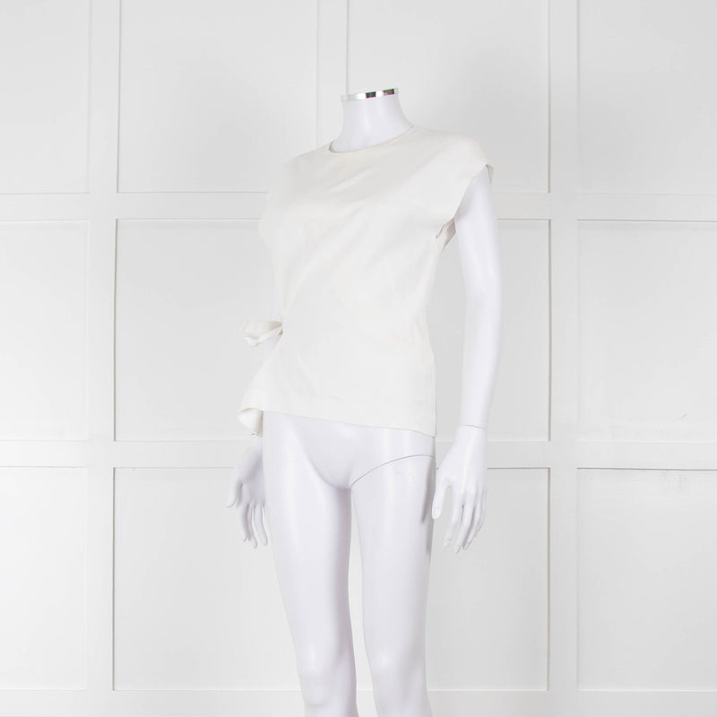 Rag & Bone Cream Sleeveless Belted Top