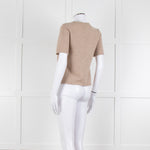 Club Monaco Beige Cashmere Short Sleeve Sweater