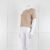 Club Monaco Beige Cashmere Short Sleeve Sweater