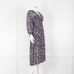 Velvet By Graham & Spencer Navy Cream V-Neck Midi Dress