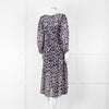Velvet By Graham & Spencer Navy Cream V-Neck Midi Dress