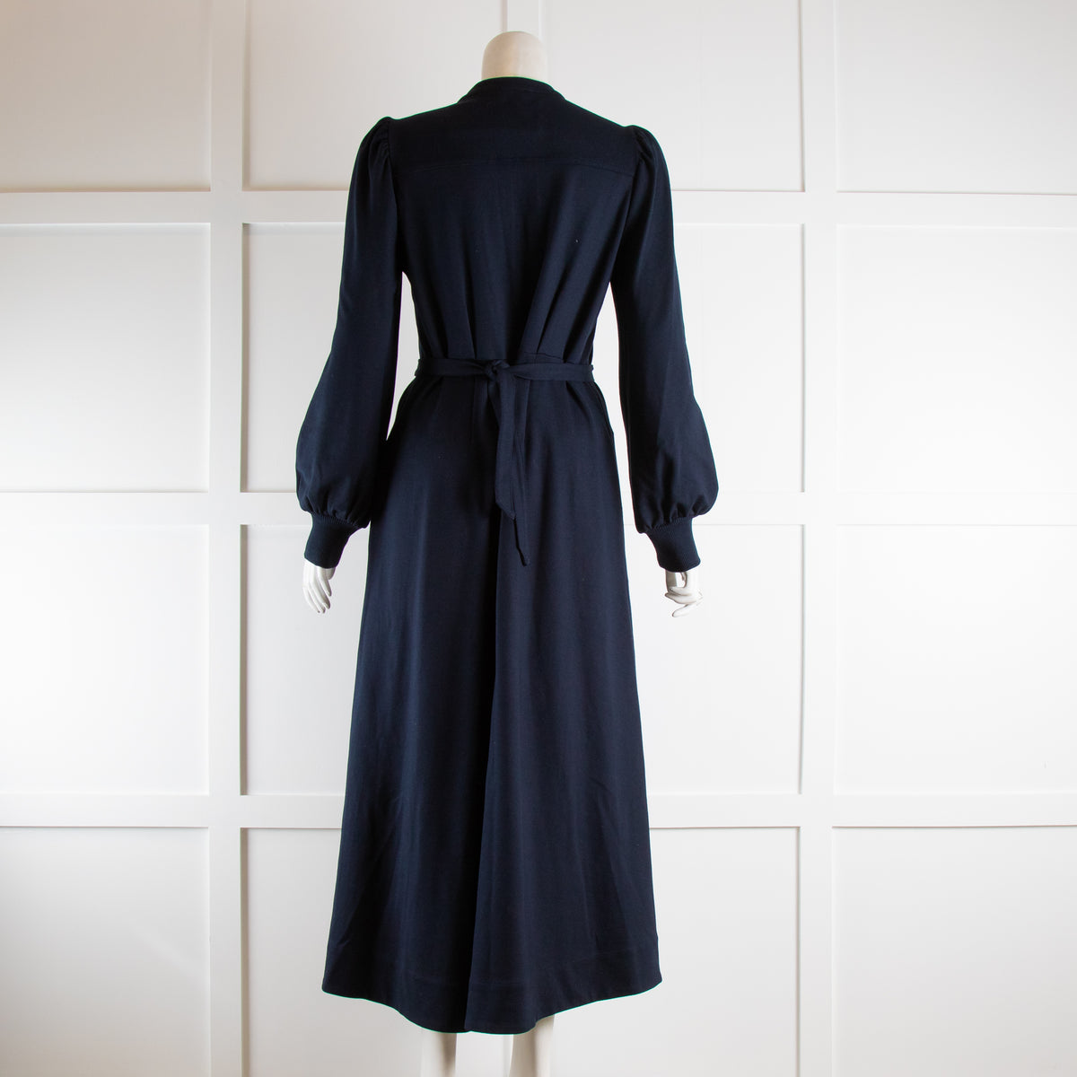 Me + Em Navy Crepe Dress With Belt