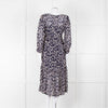 Velvet By Graham & Spencer Navy Cream V-Neck Midi Dress