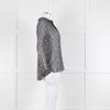 Armani Collezioni Black White Print Button Front Long Sleeve Shirt