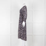 Velvet By Graham & Spencer Navy Cream V-Neck Midi Dress