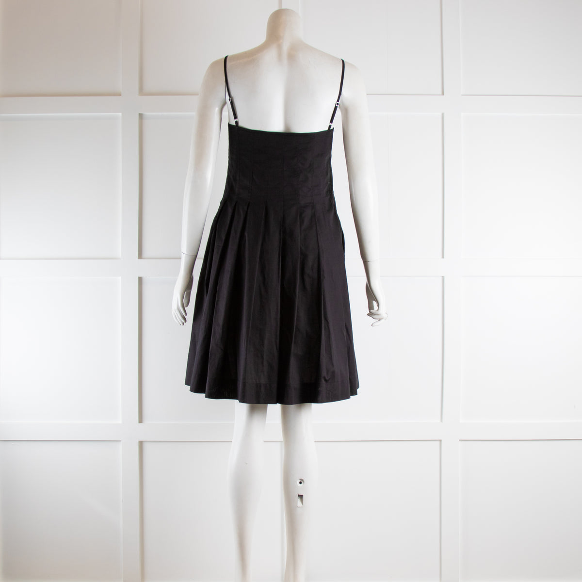 Three Graces Black Midi Sun Dress