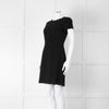Club Monaco Black Scallop Neck Dress