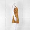 Rixo Tan Brown Animal Print Sleeveless Mini Dress