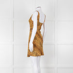 Rixo Tan Brown Animal Print Sleeveless Mini Dress