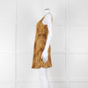 Rixo Tan Brown Animal Print Sleeveless Mini Dress