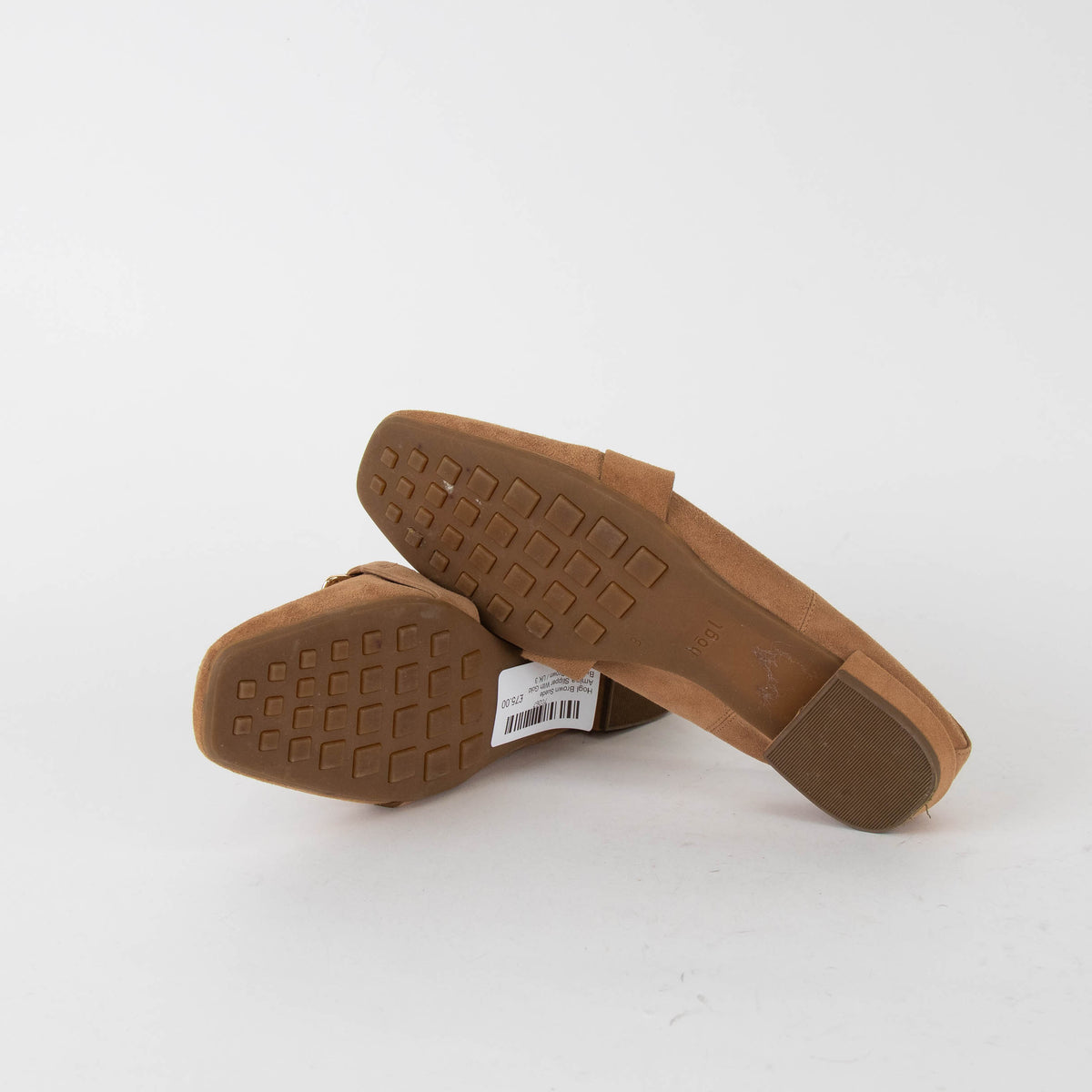 Hogl Brown Suede Amina Slipper With Gold Buckle