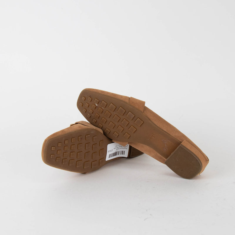Hogl Brown Suede Amina Slipper With Gold Buckle