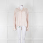 Iris & Ink Cream Satin Over Sized Pyjama Style Shirt