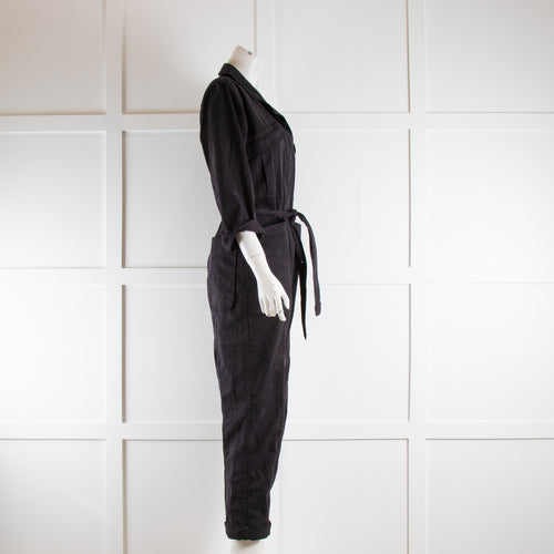 Alex Mill Black Cotton Twill Jumpsuit