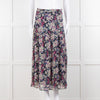 By Iris Blue Purple Gold Lurex Fleck Maxi Skirt