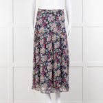 By Iris Blue Purple Gold Lurex Fleck Maxi Skirt