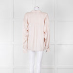 Iris & Ink Cream Satin Over Sized Pyjama Style Shirt